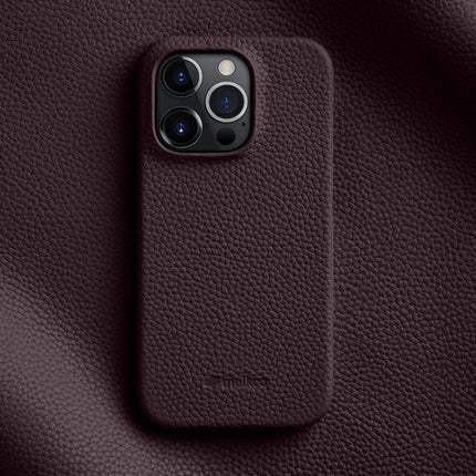 melkco Litchi Texture Magnetic Half Coverage Genuine Leather Phone Case, For iPhone 15 Pro, For iPhone 15, For iPhone 14