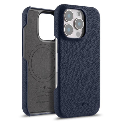 melkco Litchi Texture Magnetic Half Coverage Genuine Leather Phone Case, For iPhone 17, For iPhone Air, For iPhone 16 Pro Max
