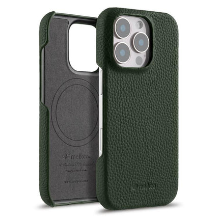 melkco Litchi Texture Magnetic Half Coverage Genuine Leather Phone Case, For iPhone 17, For iPhone Air, For iPhone 16 Pro Max