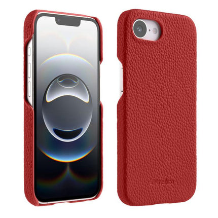 melkco Litchi Texture Magnetic Half Coverage Genuine Leather Phone Case, For iPhone 17e / 16e, For iPhone 17 Pro Max, For iPhone 17 Pro