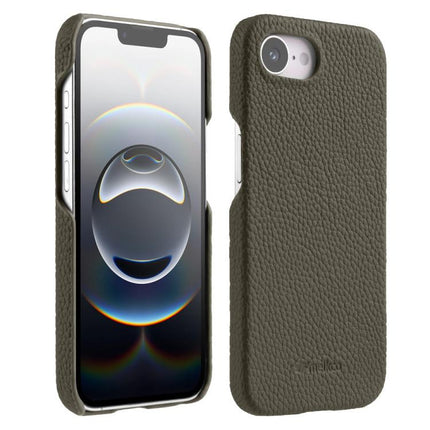 melkco Litchi Texture Magnetic Half Coverage Genuine Leather Phone Case, For iPhone 17e / 16e, For iPhone 17 Pro Max, For iPhone 17 Pro