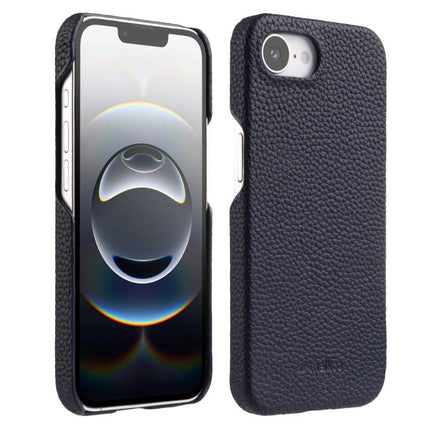 melkco Litchi Texture Magnetic Half Coverage Genuine Leather Phone Case, For iPhone 17e / 16e, For iPhone 17 Pro Max, For iPhone 17 Pro