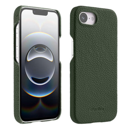 melkco Litchi Texture Magnetic Half Coverage Genuine Leather Phone Case, For iPhone 17e / 16e, For iPhone 17 Pro Max, For iPhone 17 Pro