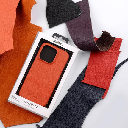 melkco Litchi Texture Magnetic Half Coverage Genuine Leather Phone Case, For iPhone 14 Pro, For iPhone 14 Pro Max