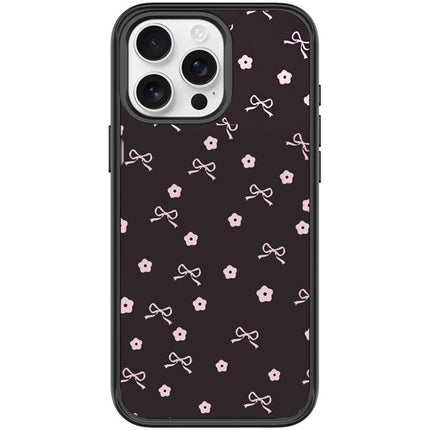Bow Flower Pattern Magnetic Phone Case, For iPhone 15 Pro Max, For iPhone 15 Pro