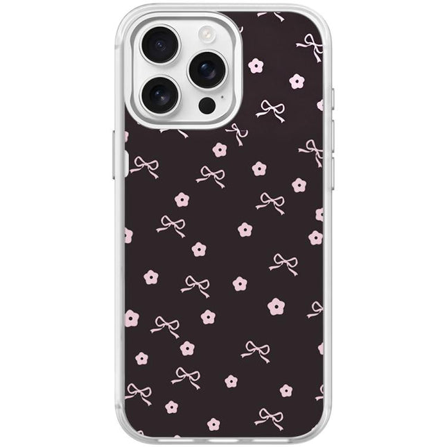 Bow Flower Pattern Magnetic Phone Case, For iPhone 15 Pro Max, For iPhone 15 Pro
