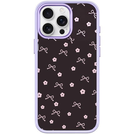 Bow Flower Pattern Magnetic Phone Case, For iPhone 15 Pro Max, For iPhone 15 Pro