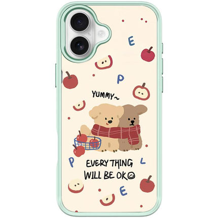 Apple Dog Pattern Magnetic Phone Case, For iPhone 17 Pro Max, For iPhone 17 Pro, For iPhone 17, For iPhone Air