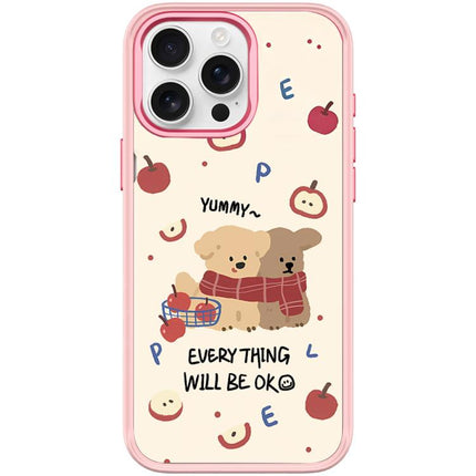 Apple Dog Pattern Magnetic Phone Case, For iPhone 15 Pro Max, For iPhone 15 Pro