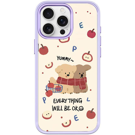 Apple Dog Pattern Magnetic Phone Case, For iPhone 15 Pro Max, For iPhone 15 Pro