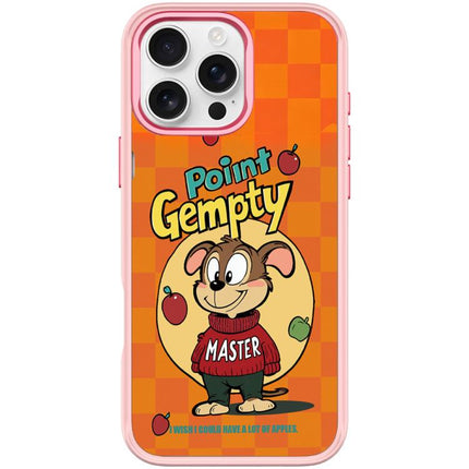 Red Green Apple Dog Pattern Magnetic Phone Case, For iPhone 16 Pro Max, For iPhone 16 Pro, For iPhone 16 Plus, For iPhone 16