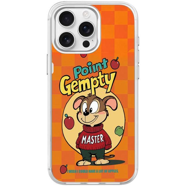 Red Green Apple Dog Pattern Magnetic Phone Case, For iPhone 15 Pro Max, For iPhone 15 Pro