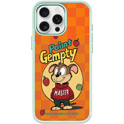 Red Green Apple Dog Pattern Magnetic Phone Case, For iPhone 15 Pro Max, For iPhone 15 Pro