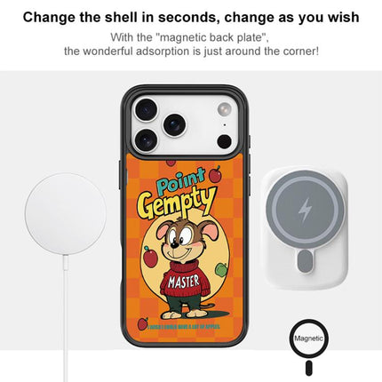 Red Green Apple Dog Pattern Magnetic Phone Case, For iPhone 17 Pro Max, For iPhone 17 Pro, For iPhone 17, For iPhone Air
