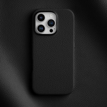 melkco Litchi Texture Magnetic Full Coverage Genuine Leather Phone Case, For iPhone 16 Pro Max, For iPhone 16 Pro, For iPhone 16 Plus