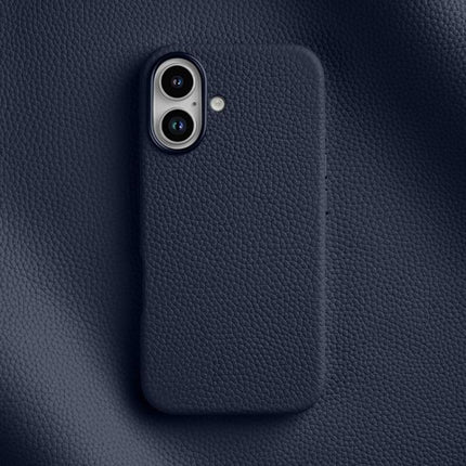 melkco Litchi Texture Magnetic Full Coverage Genuine Leather Phone Case, For iPhone 16