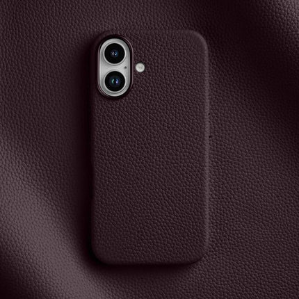 melkco Litchi Texture Magnetic Full Coverage Genuine Leather Phone Case, For iPhone 16 Pro Max, For iPhone 16 Pro, For iPhone 16 Plus