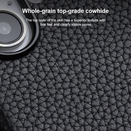 melkco Litchi Texture Magnetic Full Coverage Genuine Leather Phone Case, For iPhone 16 Pro Max, For iPhone 16 Pro, For iPhone 16 Plus