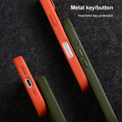 melkco Litchi Texture Magnetic Full Coverage Genuine Leather Phone Case, For iPhone 16 Pro Max, For iPhone 16 Pro, For iPhone 16 Plus