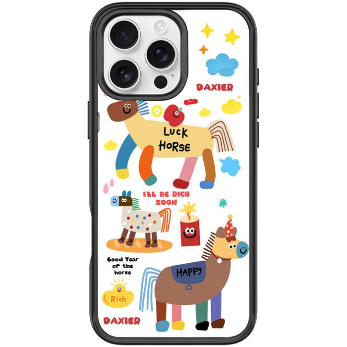 Get Rich Immediately Pattern Magnetic Phone Case, For iPhone 16 Pro Max, For iPhone 16 Pro, For iPhone 16 Plus, For iPhone 16