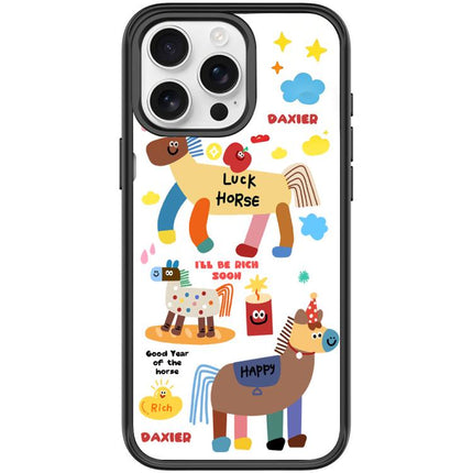 Get Rich Immediately Pattern Magnetic Phone Case, For iPhone 15 Pro Max, For iPhone 15 Pro