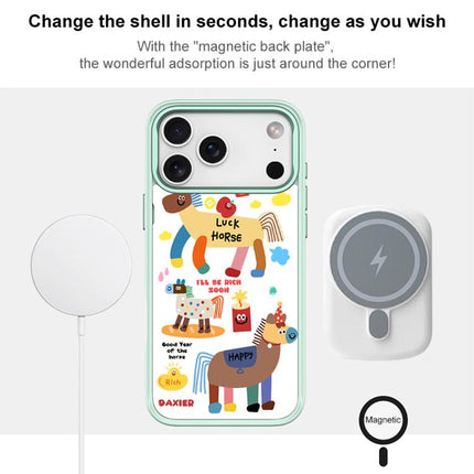 Get Rich Immediately Pattern Magnetic Phone Case, For iPhone 15 Pro Max, For iPhone 15 Pro
