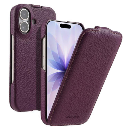 melkco Litchi Texture Vertical Flip Magnetic Genuine Leather Phone Case, For iPhone 17 Pro Max, For iPhone 17 Pro, For iPhone 17, For iPhone Air