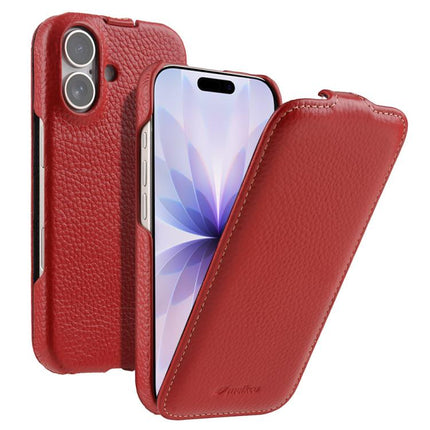 melkco Litchi Texture Vertical Flip Magnetic Genuine Leather Phone Case, For iPhone 17 Pro Max, For iPhone 17 Pro, For iPhone 17, For iPhone Air