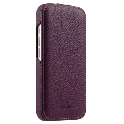 melkco Litchi Texture Vertical Flip Magnetic Genuine Leather Phone Case, For iPhone 17 Pro Max, For iPhone 17 Pro, For iPhone 17, For iPhone Air