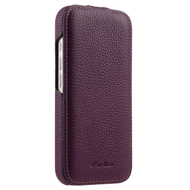 melkco Litchi Texture Vertical Flip Magnetic Genuine Leather Phone Case, For iPhone 17 Pro Max, For iPhone 17 Pro, For iPhone 17, For iPhone Air