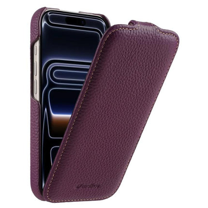 melkco Litchi Texture Vertical Flip Magnetic Genuine Leather Phone Case, For iPhone 17 Pro Max, For iPhone 17 Pro, For iPhone 17, For iPhone Air