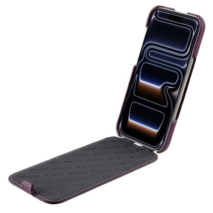 melkco Litchi Texture Vertical Flip Magnetic Genuine Leather Phone Case, For iPhone 17 Pro Max, For iPhone 17 Pro, For iPhone 17, For iPhone Air