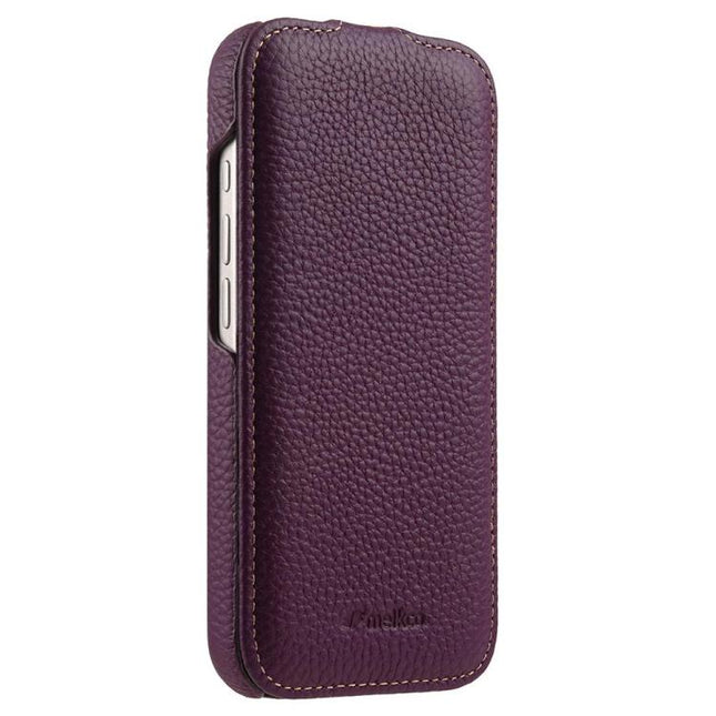 melkco Litchi Texture Vertical Flip Magnetic Genuine Leather Phone Case, For iPhone 18 Pro, For iPhone 18 Pro Max, For iPhone 17 Pro Max, For iPhone 17 Pro