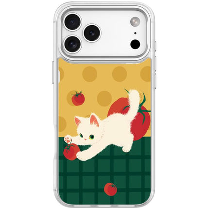 Tomato Cat Pattern Magnetic Phone Case, For iPhone 17 Pro Max, For iPhone 17 Pro, For iPhone 17, For iPhone Air