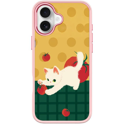 Tomato Cat Pattern Magnetic Phone Case, For iPhone 17 Pro Max, For iPhone 17 Pro, For iPhone 17, For iPhone Air