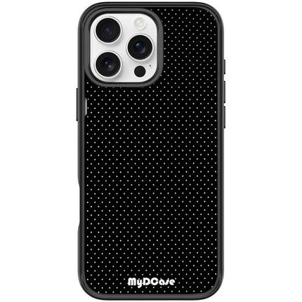 Black Dots Pattern Magnetic Phone Case, For iPhone 16 Pro Max, For iPhone 16 Pro, For iPhone 16 Plus, For iPhone 16