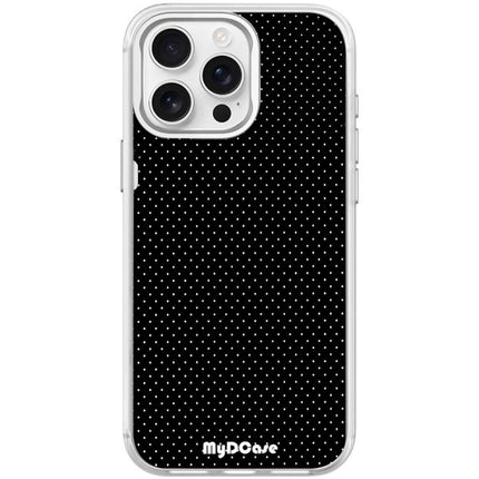 Black Dots Pattern Magnetic Phone Case, For iPhone 15 Pro Max, For iPhone 15 Pro