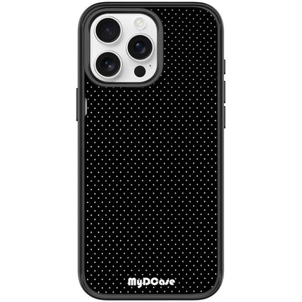 Black Dots Pattern Magnetic Phone Case, For iPhone 15 Pro Max, For iPhone 15 Pro