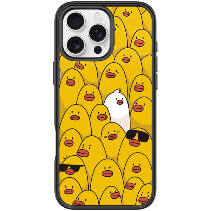 Yellow Duck Pattern Magnetic Phone Case, For iPhone 16 Pro Max, For iPhone 16 Pro, For iPhone 16 Plus, For iPhone 16