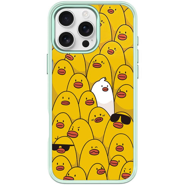 Yellow Duck Pattern Magnetic Phone Case, For iPhone 16 Pro Max, For iPhone 16 Pro, For iPhone 16 Plus, For iPhone 16