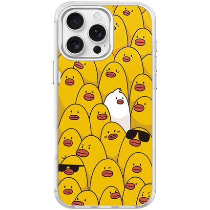 Yellow Duck Pattern Magnetic Phone Case, For iPhone 16 Pro Max, For iPhone 16 Pro, For iPhone 16 Plus, For iPhone 16