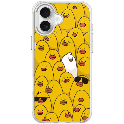 Yellow Duck Pattern Magnetic Phone Case, For iPhone 16 Pro Max, For iPhone 16 Pro, For iPhone 16 Plus, For iPhone 16
