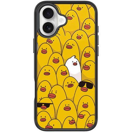 Yellow Duck Pattern Magnetic Phone Case, For iPhone 16 Pro Max, For iPhone 16 Pro, For iPhone 16 Plus, For iPhone 16