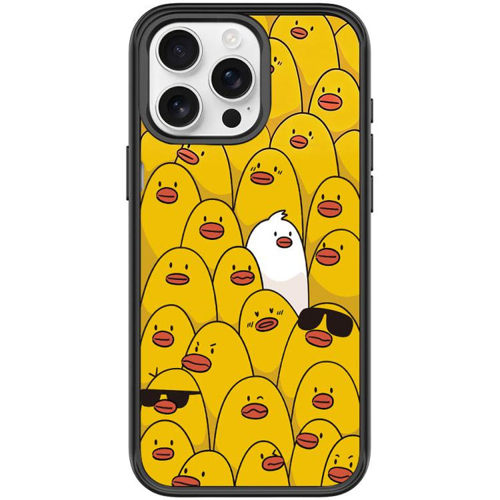 Yellow Duck Pattern Magnetic Phone Case, For iPhone 15 Pro Max, For iPhone 15 Pro