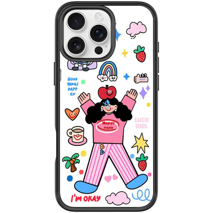 Apple Little Girl Pattern Magnetic Phone Case, For iPhone 16 Pro Max, For iPhone 16 Pro, For iPhone 16 Plus, For iPhone 16