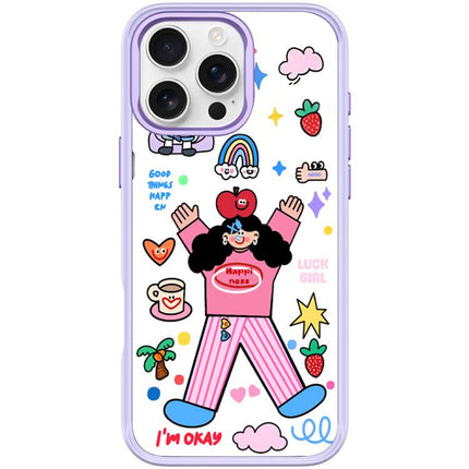 Apple Little Girl Pattern Magnetic Phone Case, For iPhone 16 Pro Max, For iPhone 16 Pro, For iPhone 16 Plus, For iPhone 16