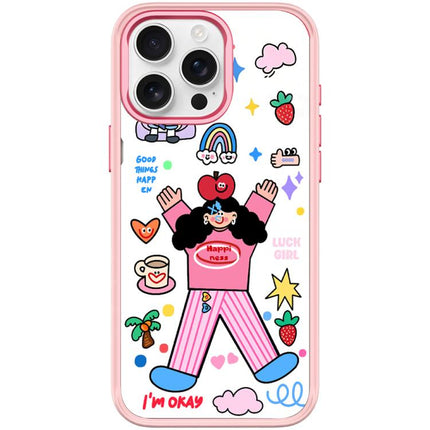Apple Little Girl Pattern Magnetic Phone Case, For iPhone 15 Pro Max, For iPhone 15 Pro