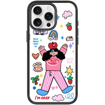 Apple Little Girl Pattern Magnetic Phone Case, For iPhone 15 Pro Max, For iPhone 15 Pro