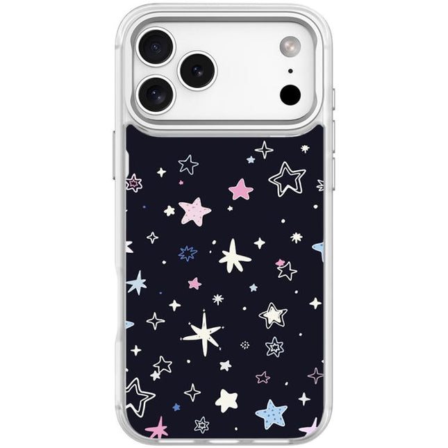 Black Background Colorful Stars Pattern Magnetic Phone Case, For iPhone 17 Pro Max, For iPhone 17 Pro, For iPhone 17, For iPhone Air