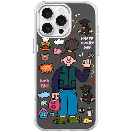 American Girl Pattern Magnetic Phone Case, For iPhone 16 Pro Max, For iPhone 16 Pro, For iPhone 16 Plus, For iPhone 16